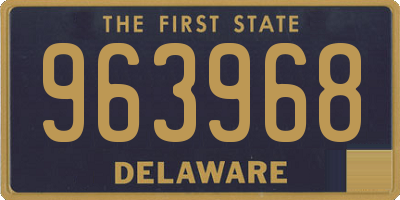 DE license plate 963968