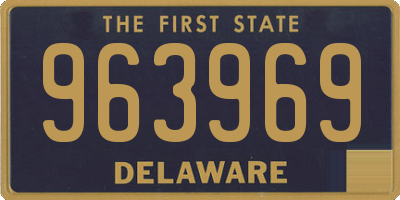 DE license plate 963969
