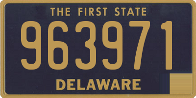 DE license plate 963971