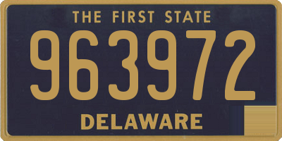 DE license plate 963972