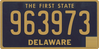 DE license plate 963973