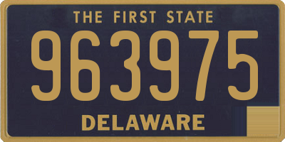 DE license plate 963975