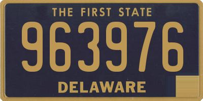 DE license plate 963976