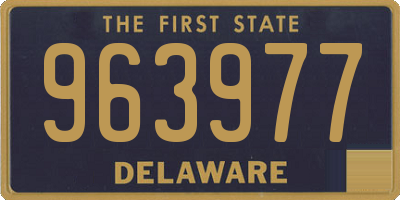 DE license plate 963977