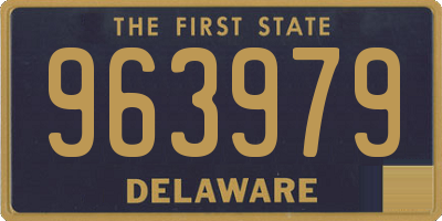 DE license plate 963979