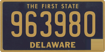 DE license plate 963980