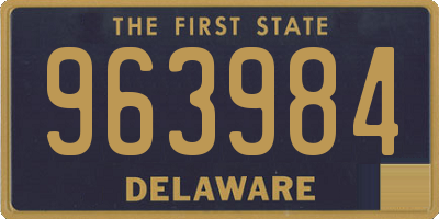 DE license plate 963984