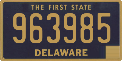 DE license plate 963985