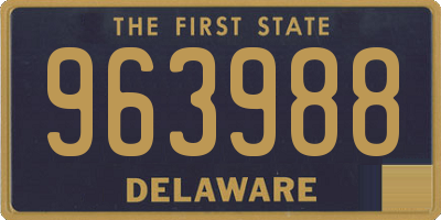 DE license plate 963988