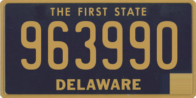 DE license plate 963990