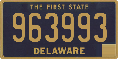 DE license plate 963993