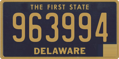 DE license plate 963994