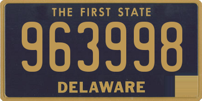 DE license plate 963998