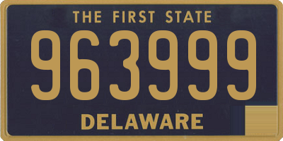 DE license plate 963999