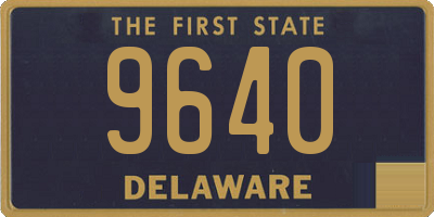 DE license plate 9640