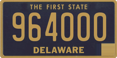 DE license plate 964000