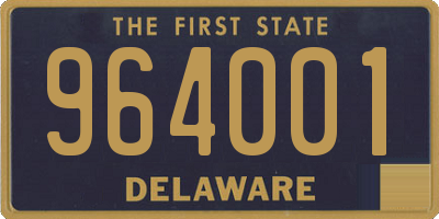 DE license plate 964001