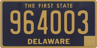 DE license plate 964003