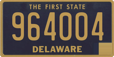 DE license plate 964004