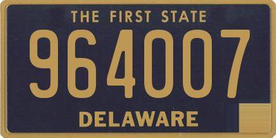 DE license plate 964007