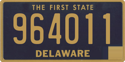 DE license plate 964011