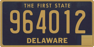 DE license plate 964012