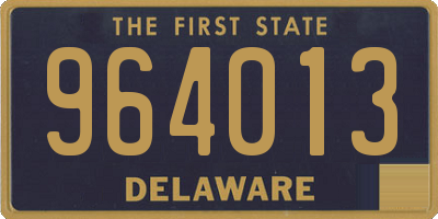 DE license plate 964013