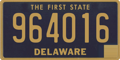 DE license plate 964016