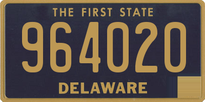 DE license plate 964020