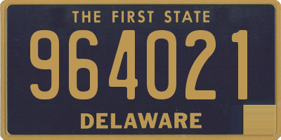 DE license plate 964021