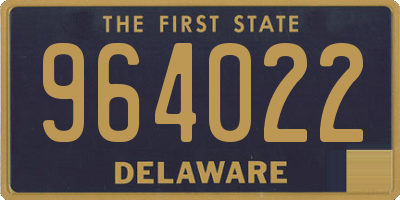 DE license plate 964022