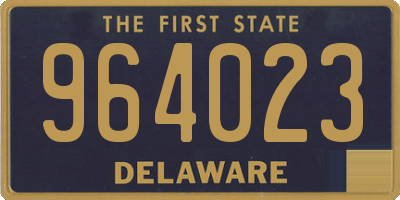 DE license plate 964023