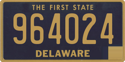 DE license plate 964024