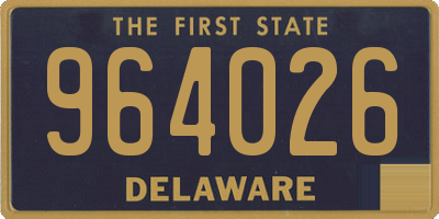 DE license plate 964026