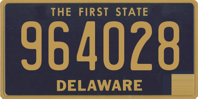 DE license plate 964028