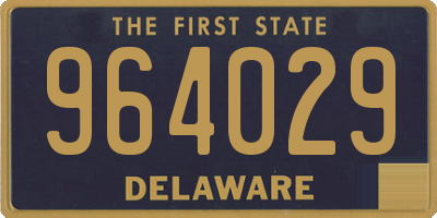 DE license plate 964029