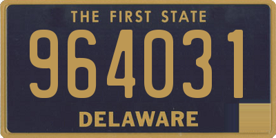 DE license plate 964031