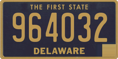 DE license plate 964032