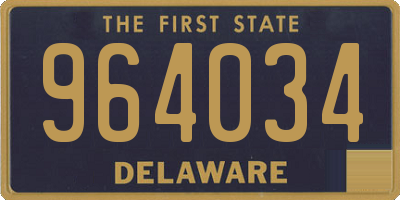 DE license plate 964034