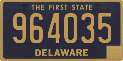 DE license plate 964035