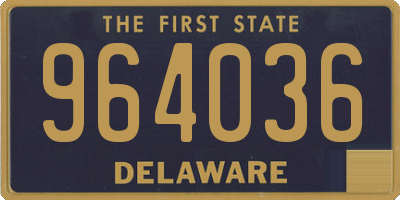 DE license plate 964036