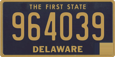 DE license plate 964039