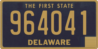DE license plate 964041