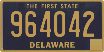 DE license plate 964042