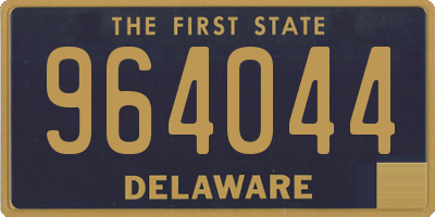 DE license plate 964044