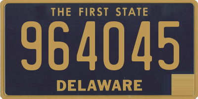 DE license plate 964045