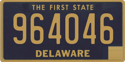 DE license plate 964046