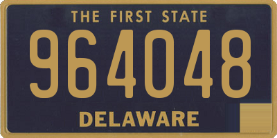 DE license plate 964048