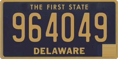 DE license plate 964049