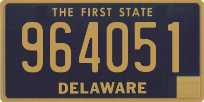 DE license plate 964051